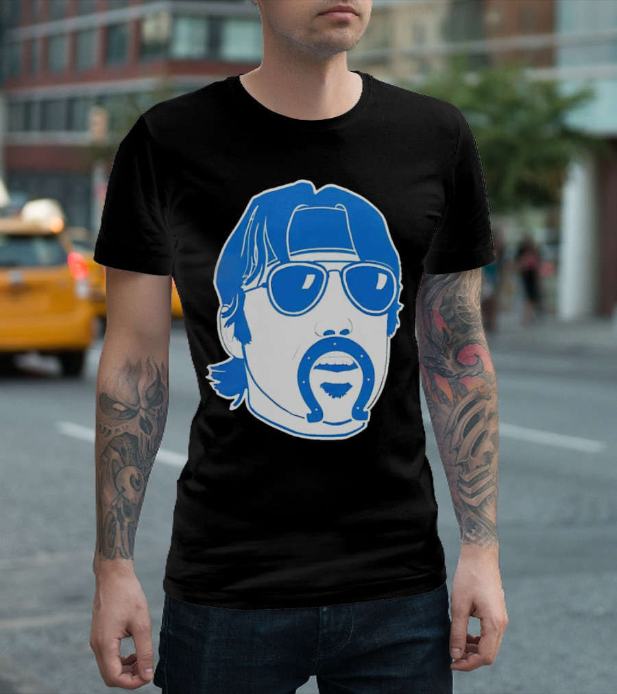 Gardner Minshew Indianapolis Colts Face Horseshoe Sunglasses Hat T-Shirt