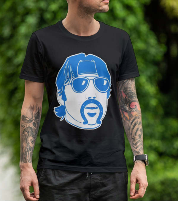 Gardner Minshew Indianapolis Colts Face Horseshoe Sunglasses Hat T-Shirt