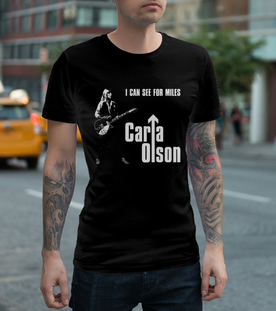 I Can See for Miles Carla Olson Guitar T-Shirt