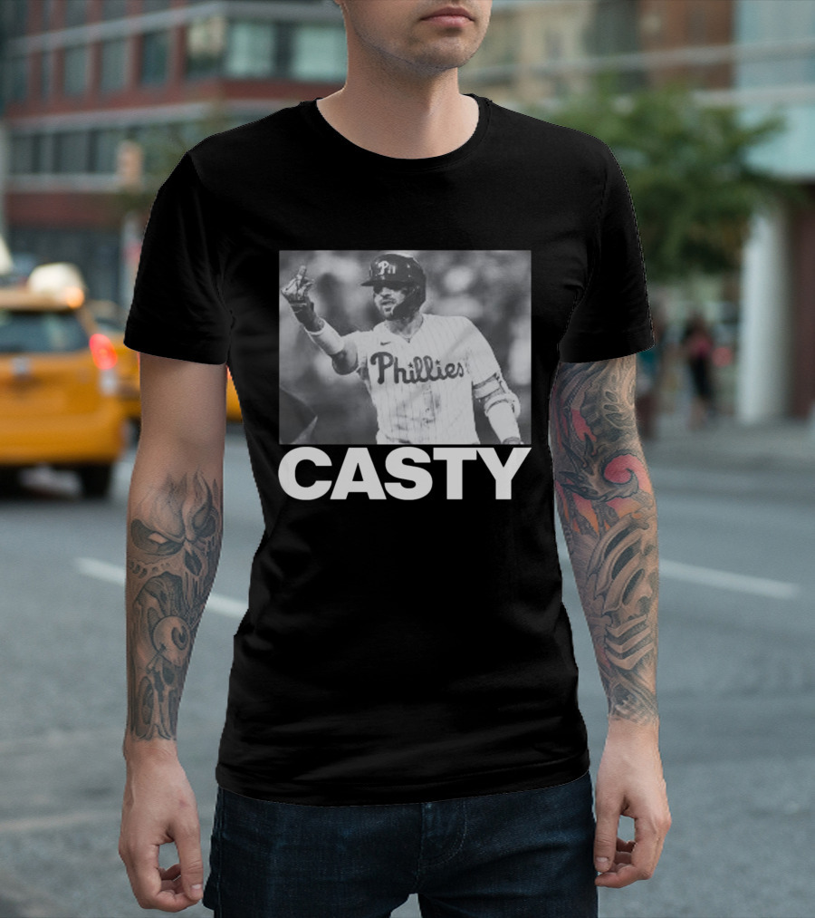 Phillygoat Casty Phillies Baseball Player Gesture T-Shirt