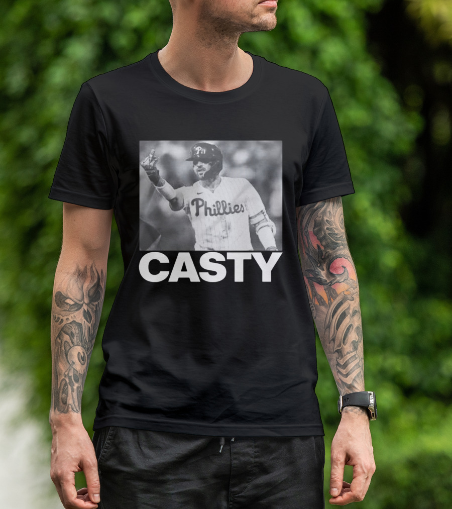 Phillygoat Casty Phillies Baseball Player Gesture T-Shirt
