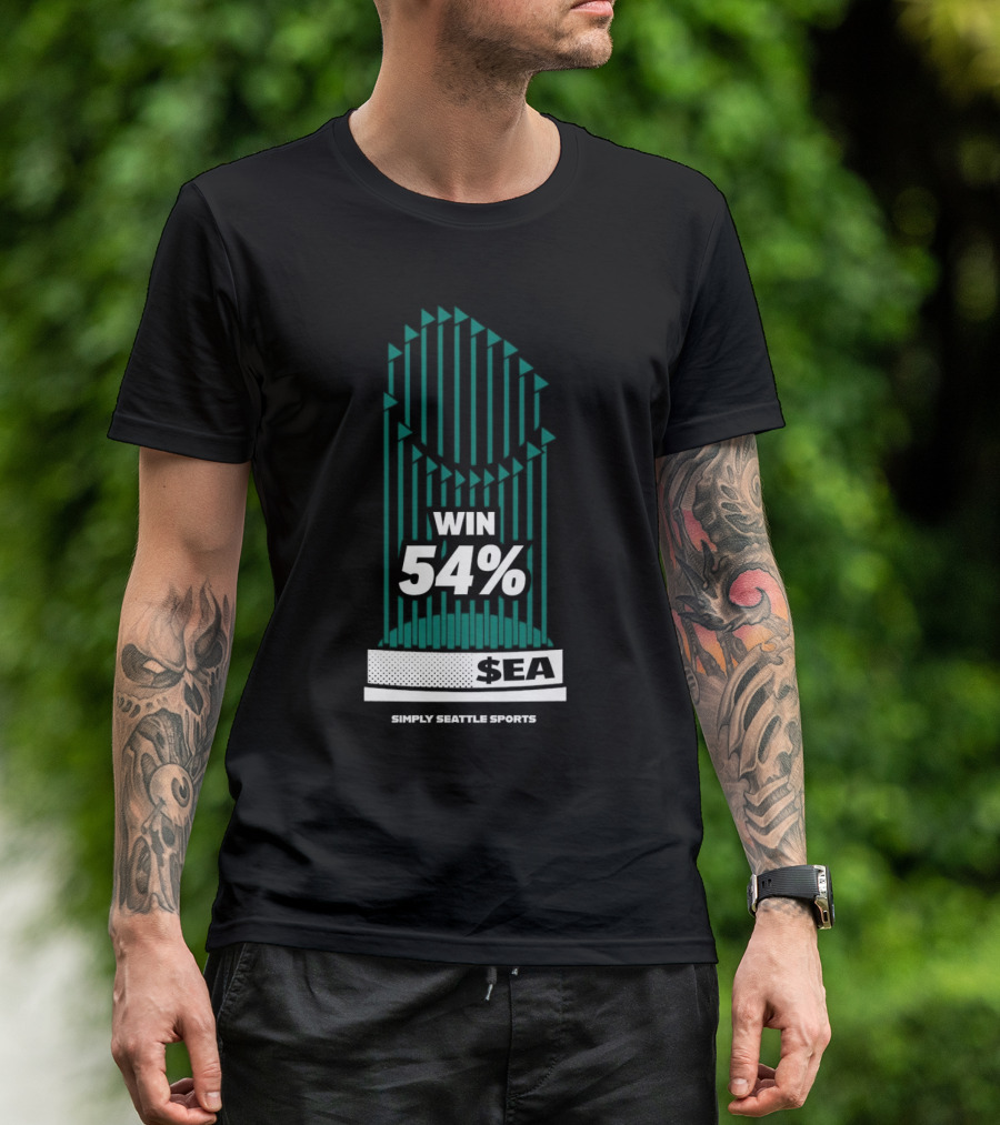Win 54 Percent Seattle Mariners Simply Seattle Sports T-Shirt