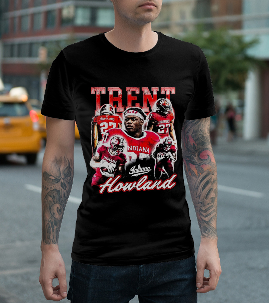 Trent Howland Indiana Hoosiers Football Player 27 IU Onlyone Crew T-Shirt