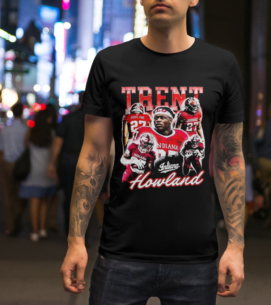Trent Howland Indiana Hoosiers Football Player 27 IU Onlyone Crew T-Shirt