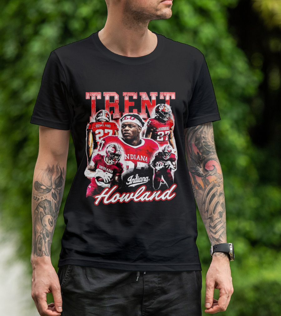 Trent Howland Indiana Hoosiers Football Player 27 IU Onlyone Crew T-Shirt
