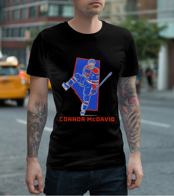 Connor McDavid 97 Edmonton Oilers Province Alberta Hockey Star T-Shirt