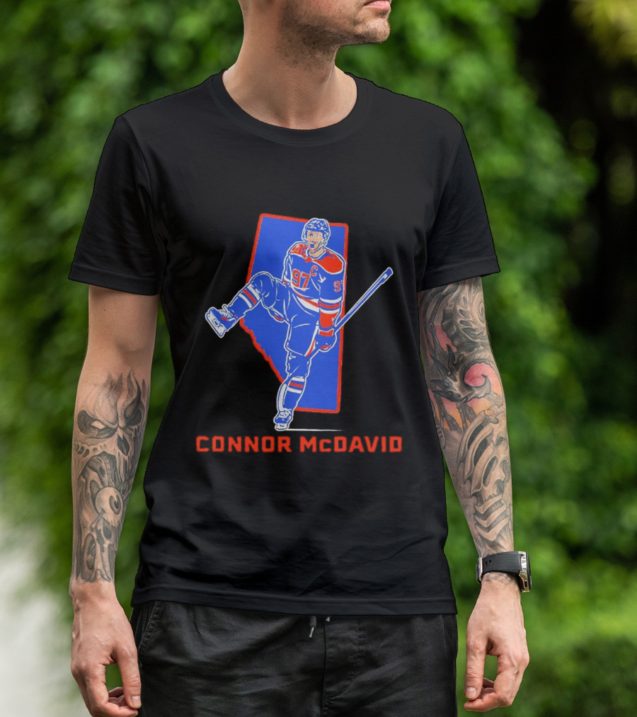 Connor McDavid 97 Edmonton Oilers Province Alberta Hockey Star T-Shirt
