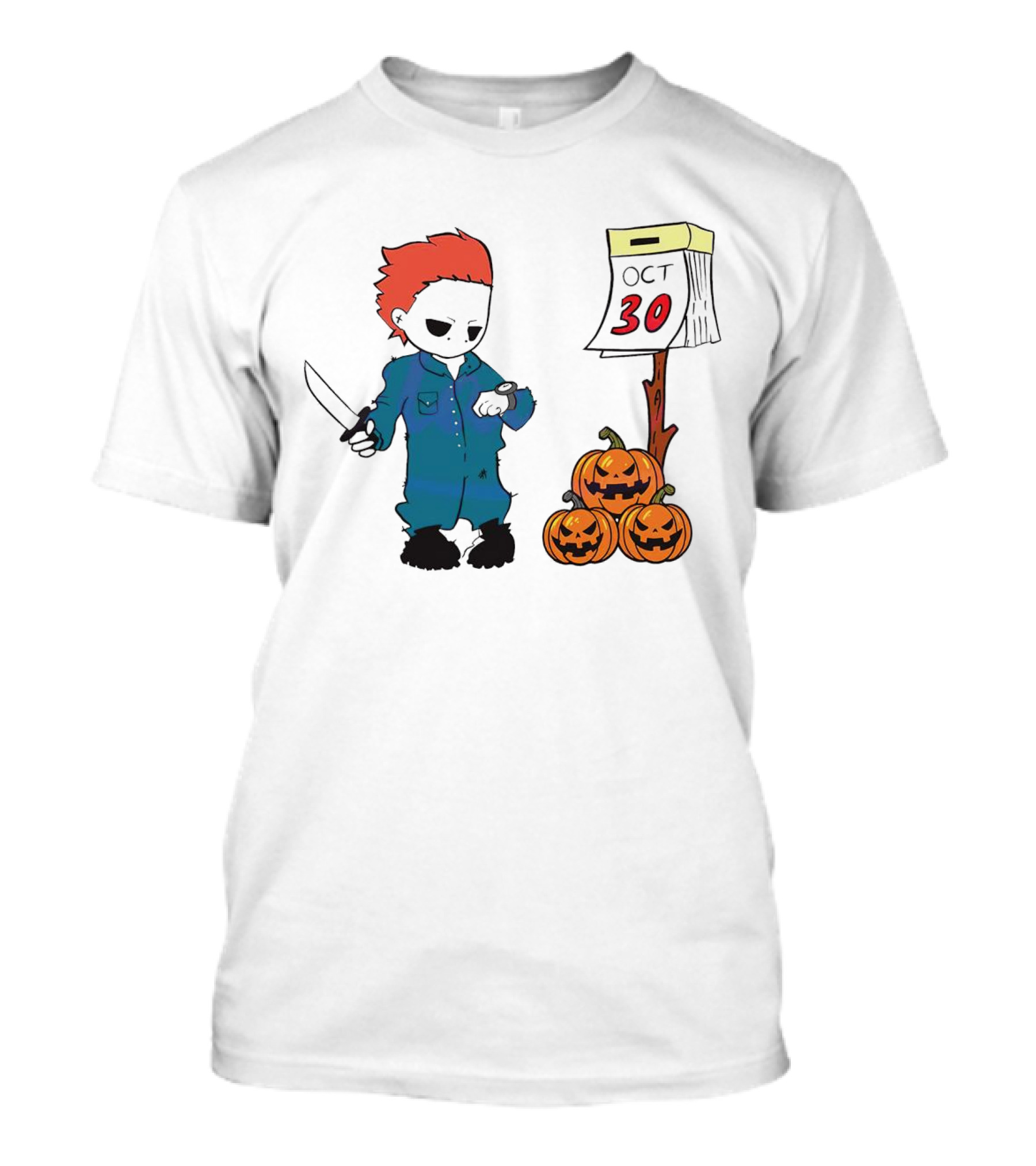 Michael Myers Halloween October 30 Pumpkins T-Shirt
