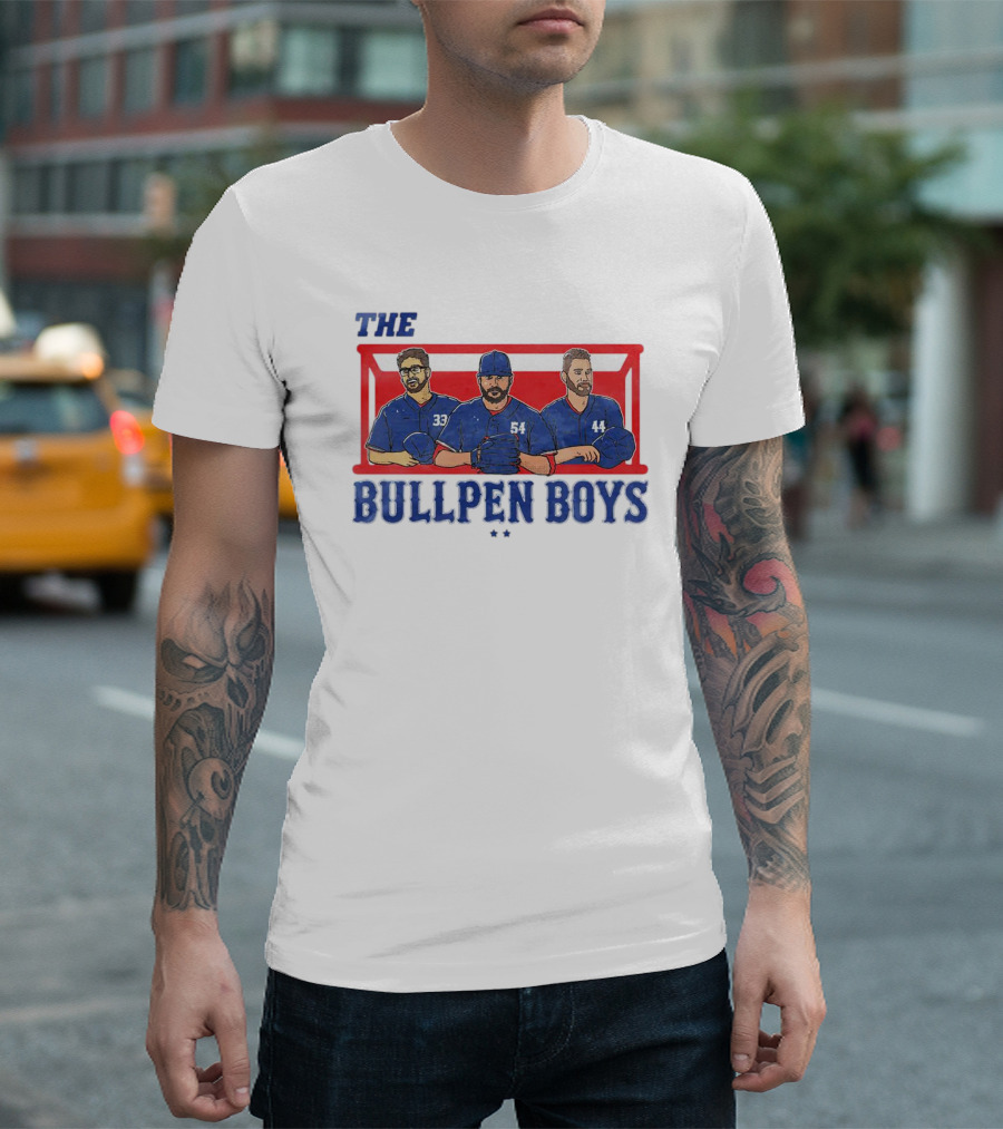 The Bullpen Boys Texas Rangers Pitchers Trio T-Shirt