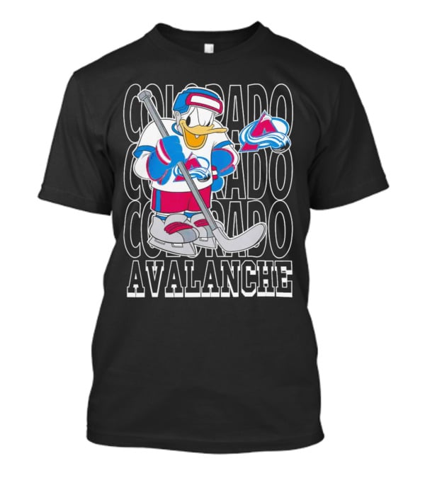 Colorado Avalanche Disney Donald Duck Hockey Team Burgundy T-Shirt