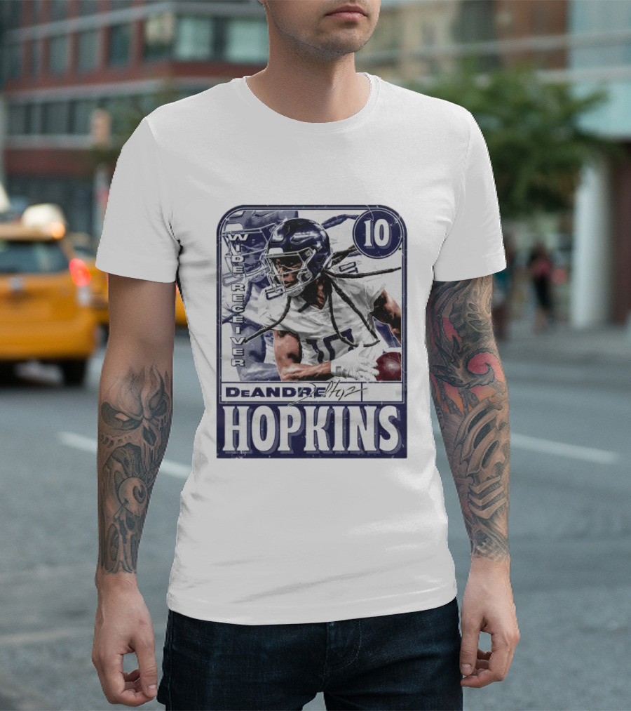 DeAndre Hopkins Tennessee Wide Receiver 10 Football Card T-Shirt