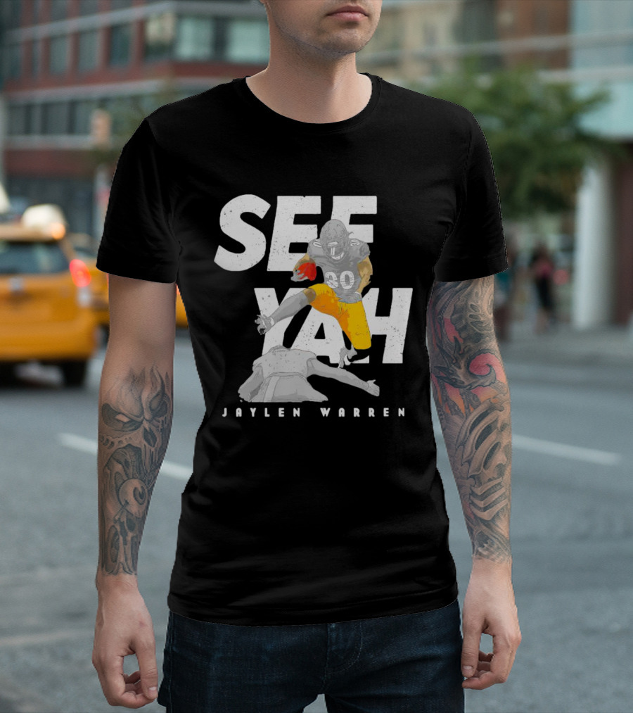 Jaylen Warren Pittsburgh See Yah Hurdle T-Shirt