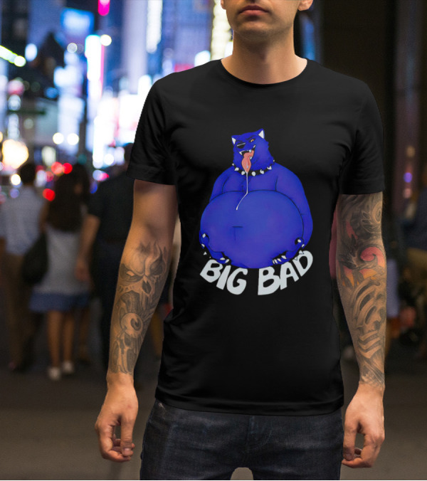 Big Bad Slosh Dog Blue Cartoon Character T-Shirt