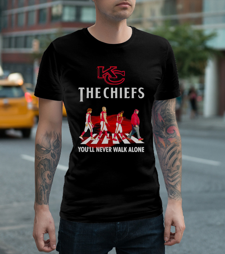 KC Chiefs Abbey Road You'll Never Walk Alone T-Shirt