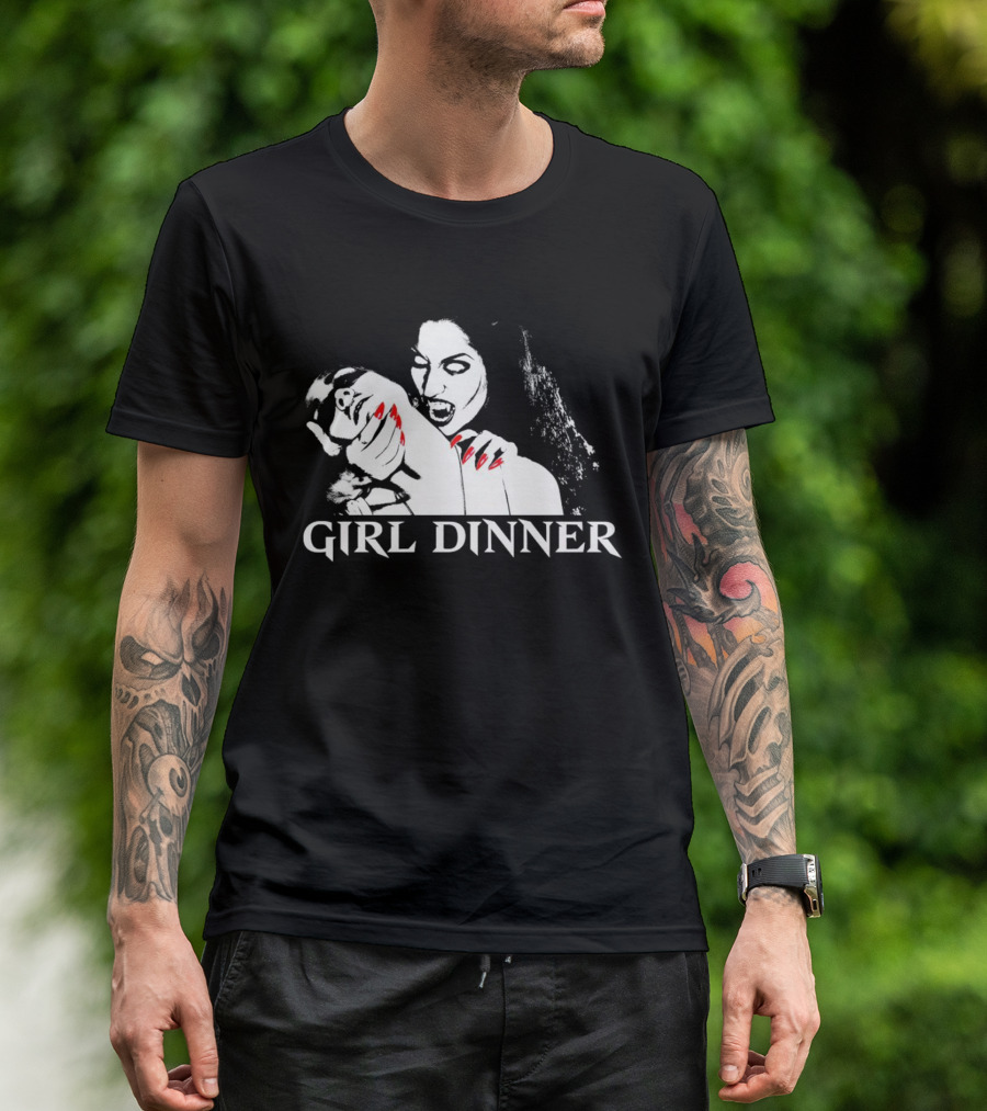 Girl Dinner Vampire Gothic Horror Aesthetic T-Shirt