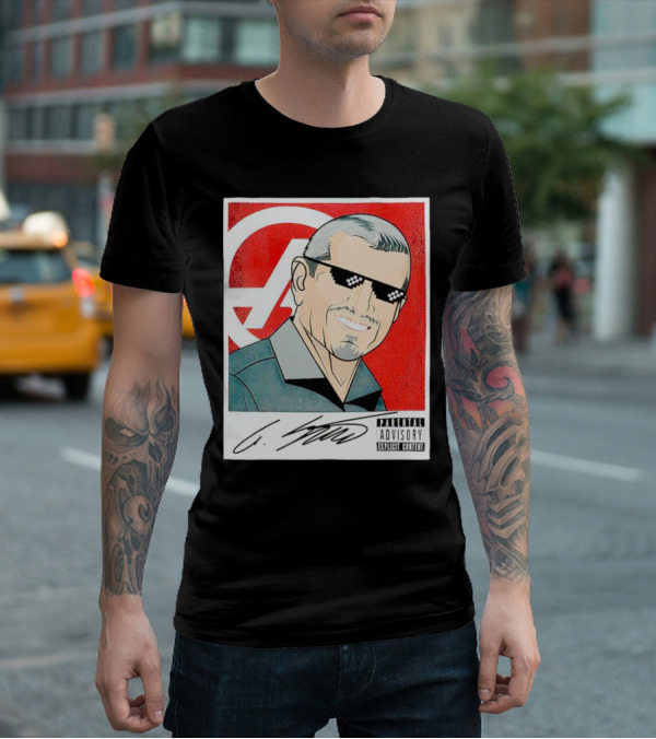 Guenther Steiner Parental Advisory Explicit Content Signature F1 Racing Image T-Shirt