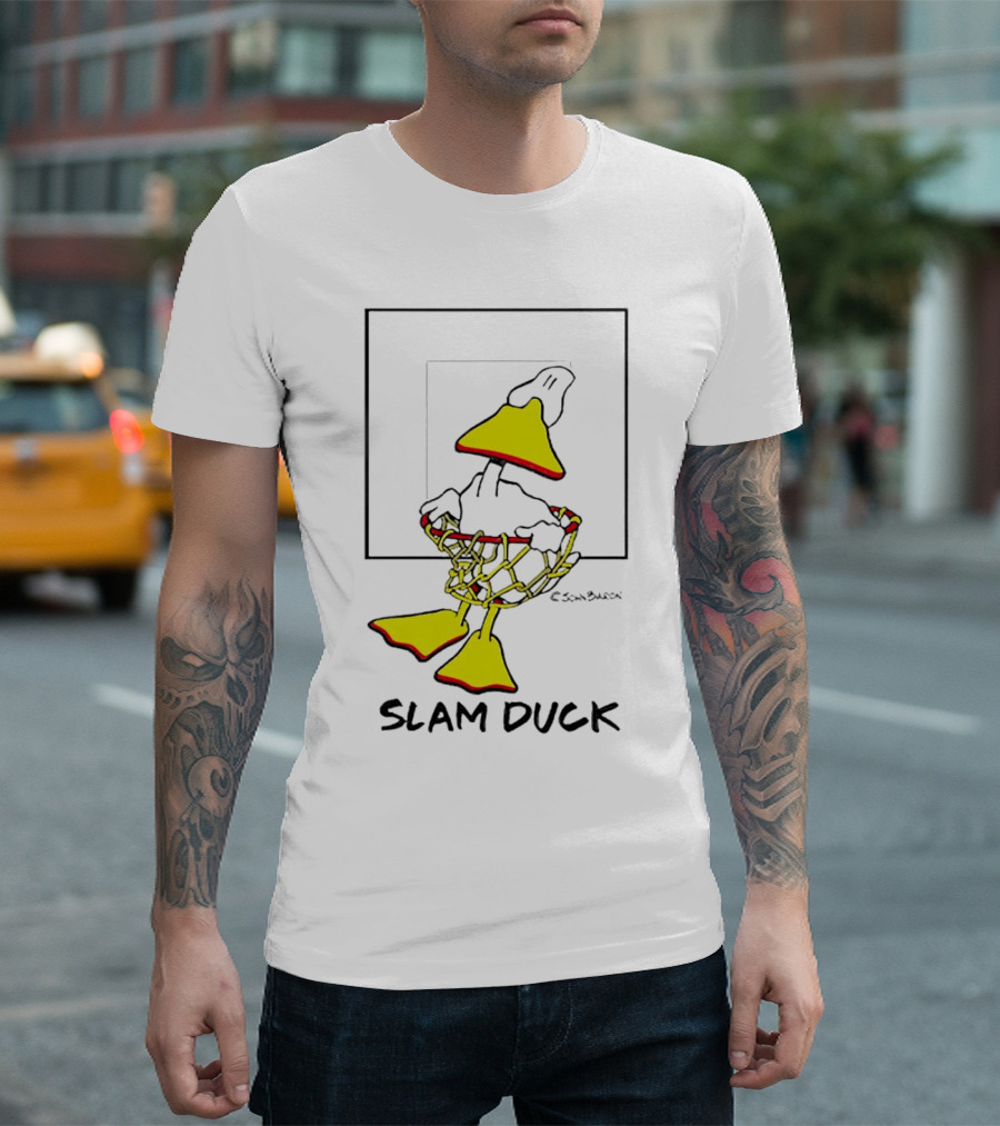John Baron Slam Duck Basketball Humor T-Shirt