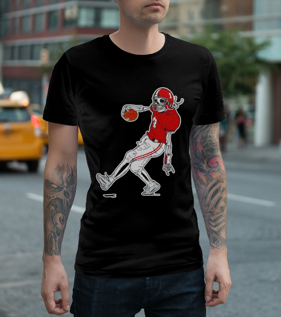 Sterling Shepard Oklahoma Sooners Tuck Fexas Skeleton Football Player T-Shirt