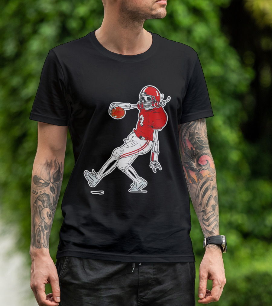 Sterling Shepard Oklahoma Sooners Tuck Fexas Skeleton Football Player T-Shirt
