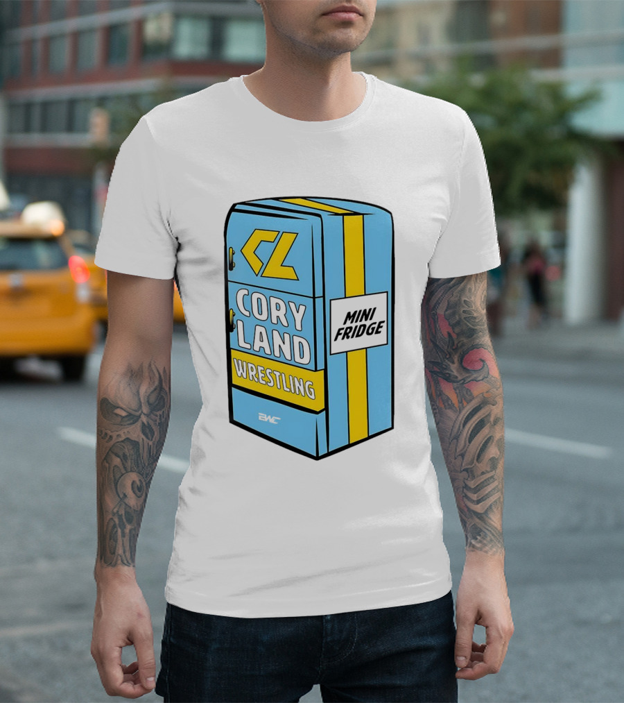 CL Cory Land Wrestling Mini Fridge EMC T-Shirt