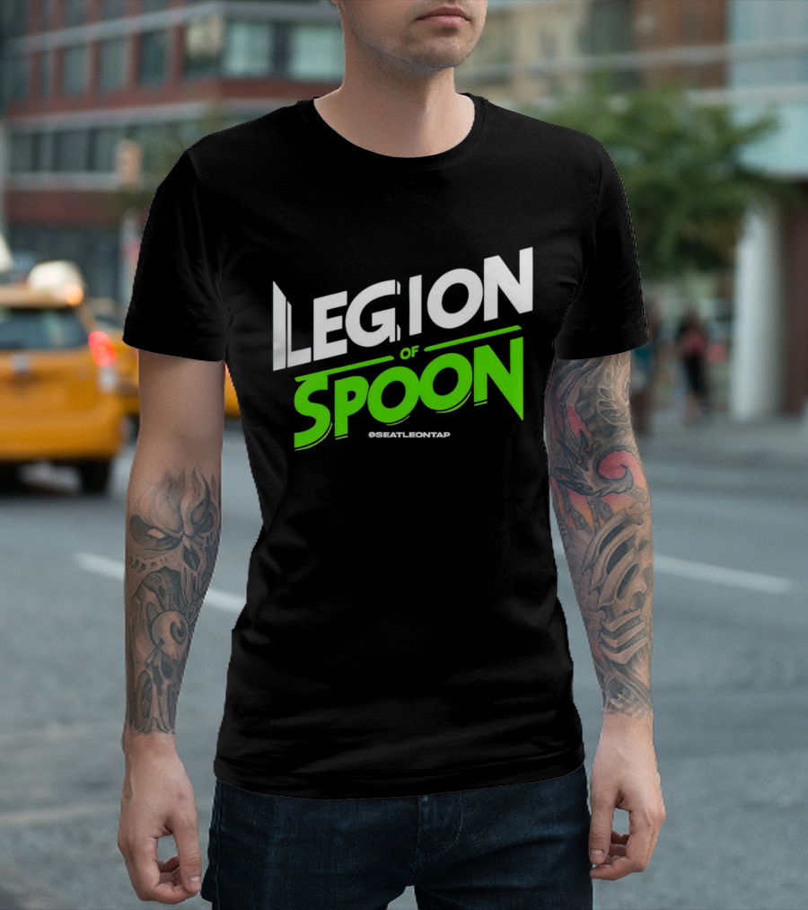 Legion of Spoon Seattle on Tap Football T-Shirt