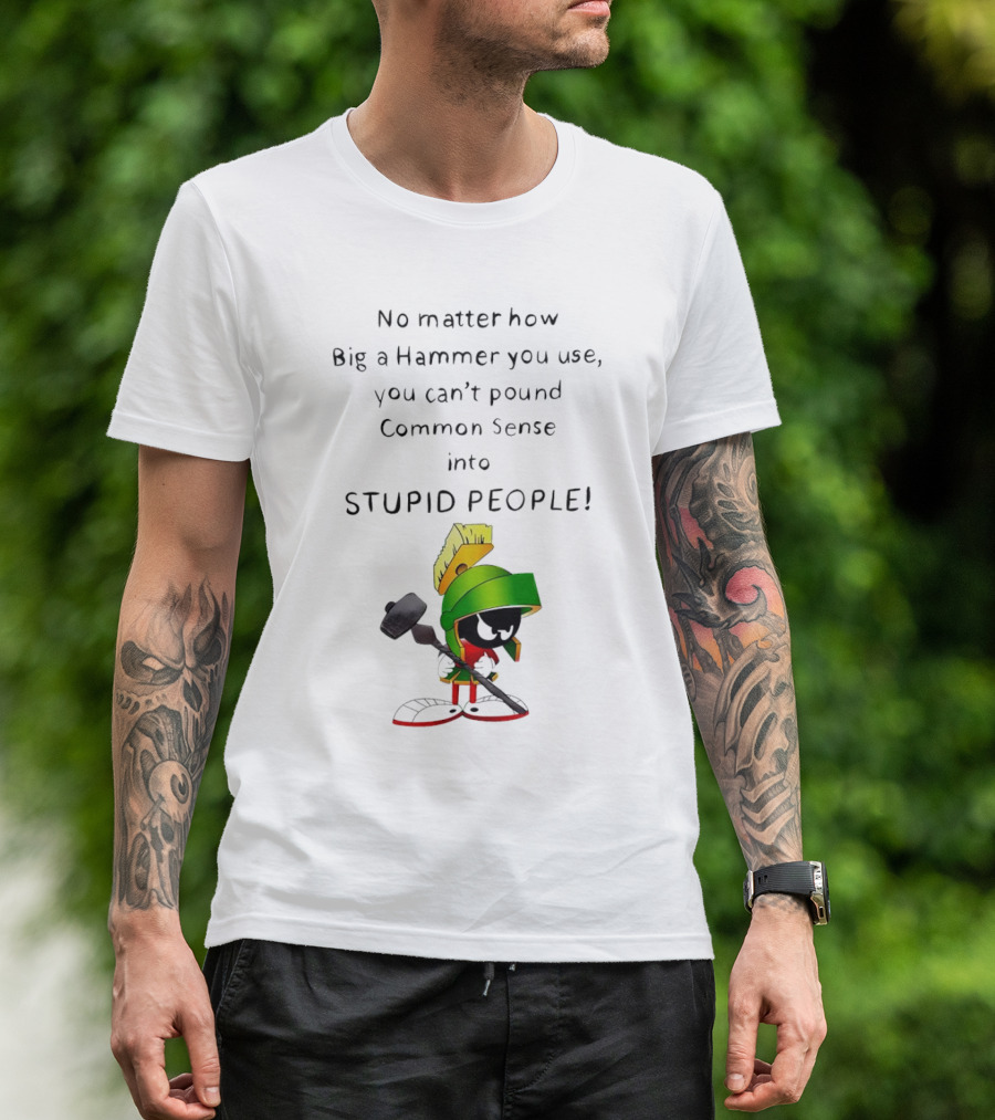 No Matter How Big A Hammer You Use, You Can't Pound Common Sense Into Stupid People T-Shirt