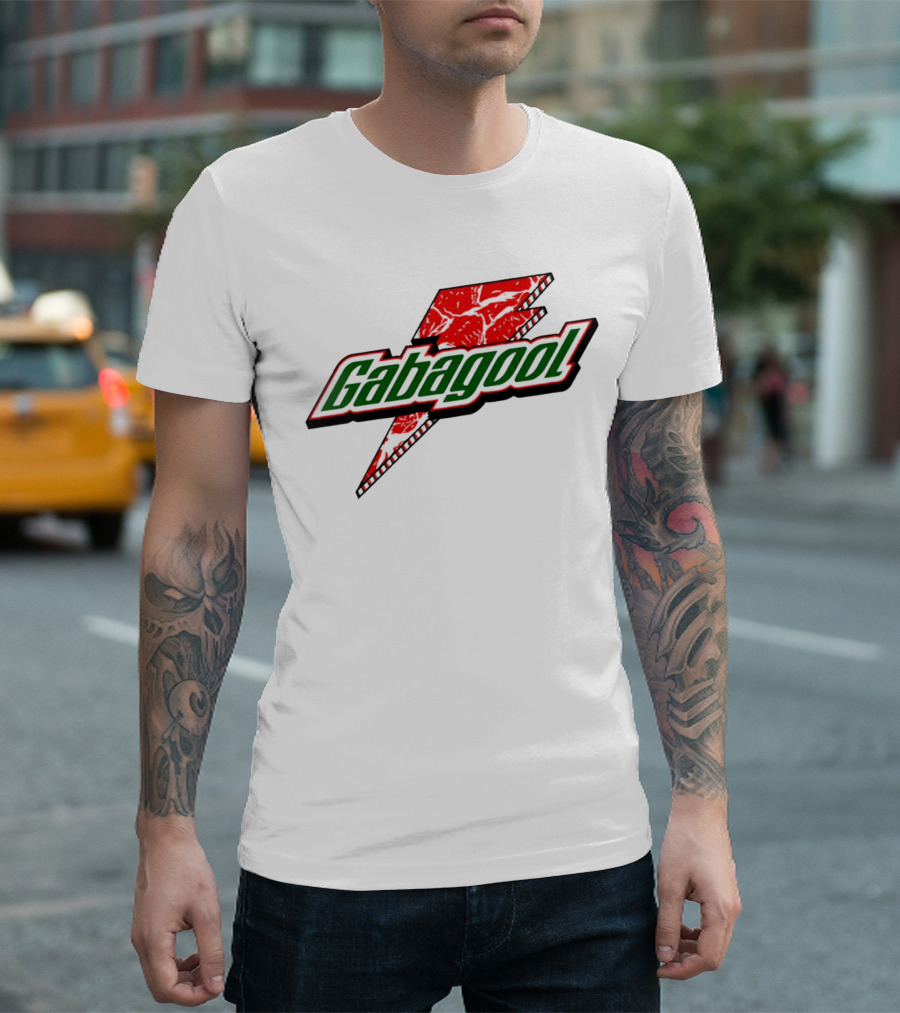 Gabagool Meat Lightning Bolt Red Green T-Shirt