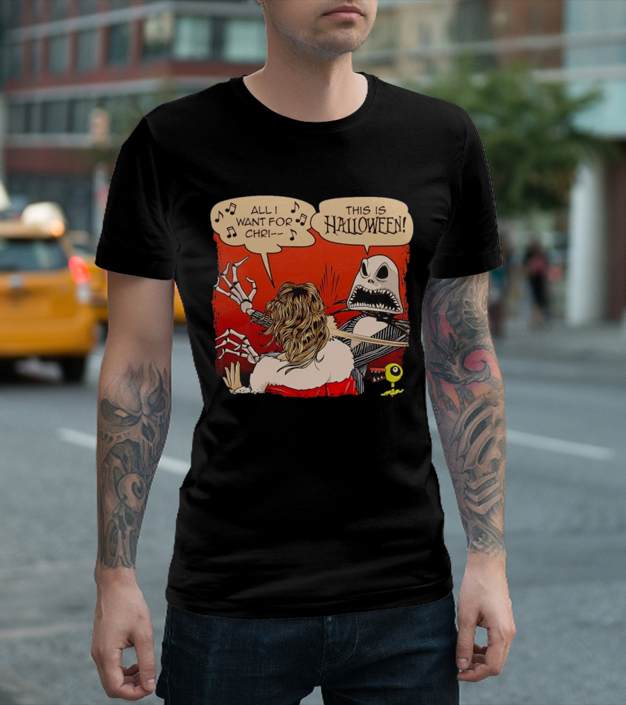 Jack Skellington Slapping This is Halloween All I Want for Chri T-Shirt
