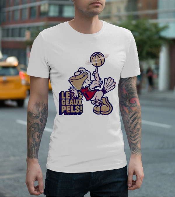 Let’s Geaux Pels Basketball Pelican T-Shirt