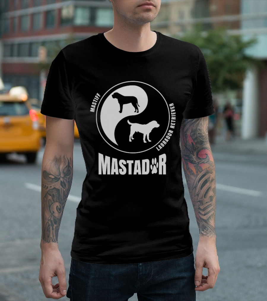 Mastiff Labrador Retriever Yin Yang Mastador T-Shirt