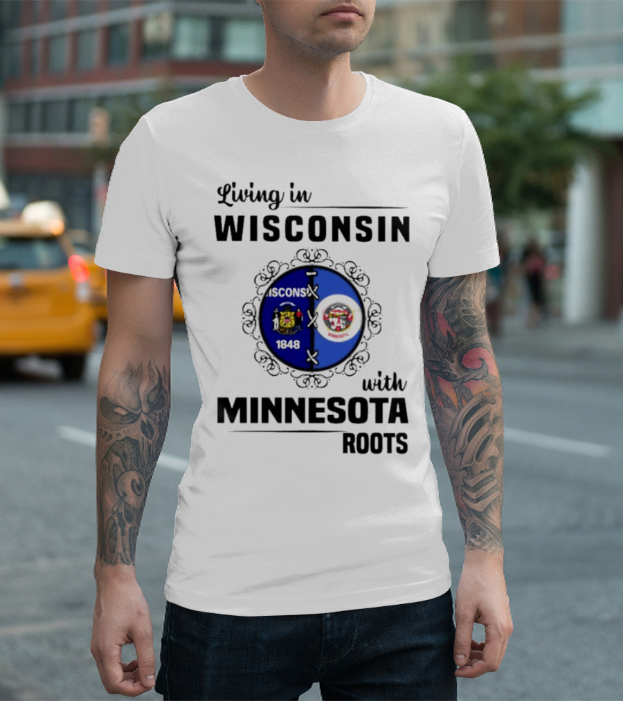 Wisconsin Pride Minnesota Roots United State Crests T-Shirt