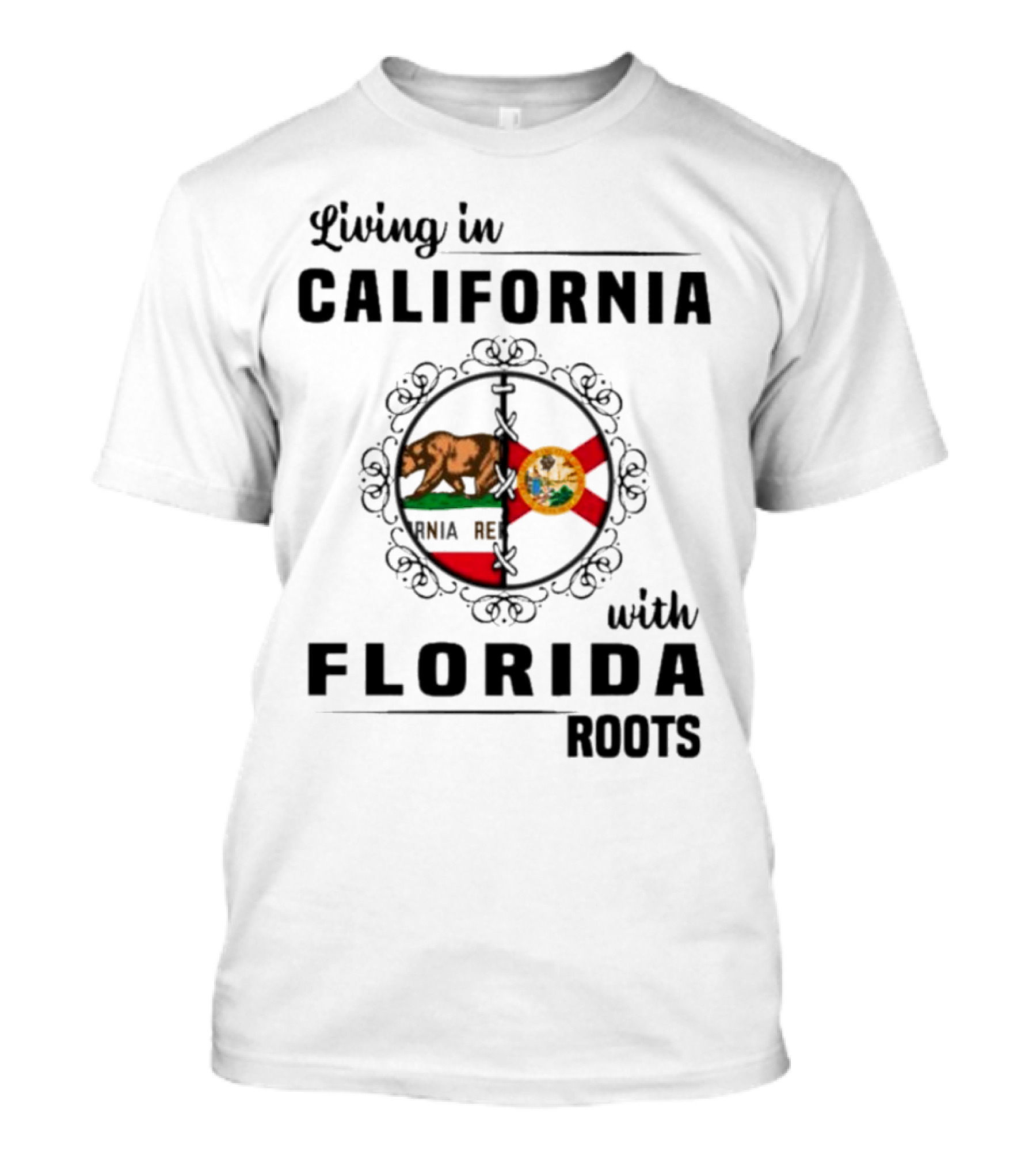 Living In California Pride With Florida Heritage Connection T-Shirt