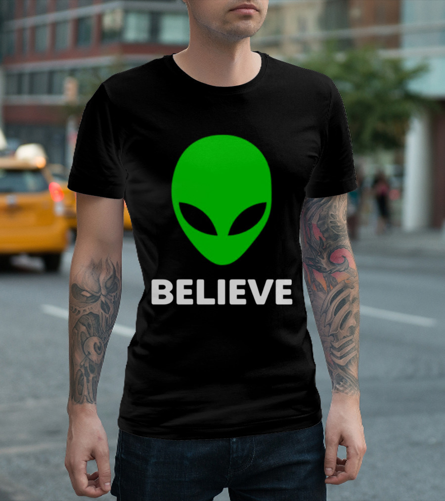 Believe Alien Green T-Shirt