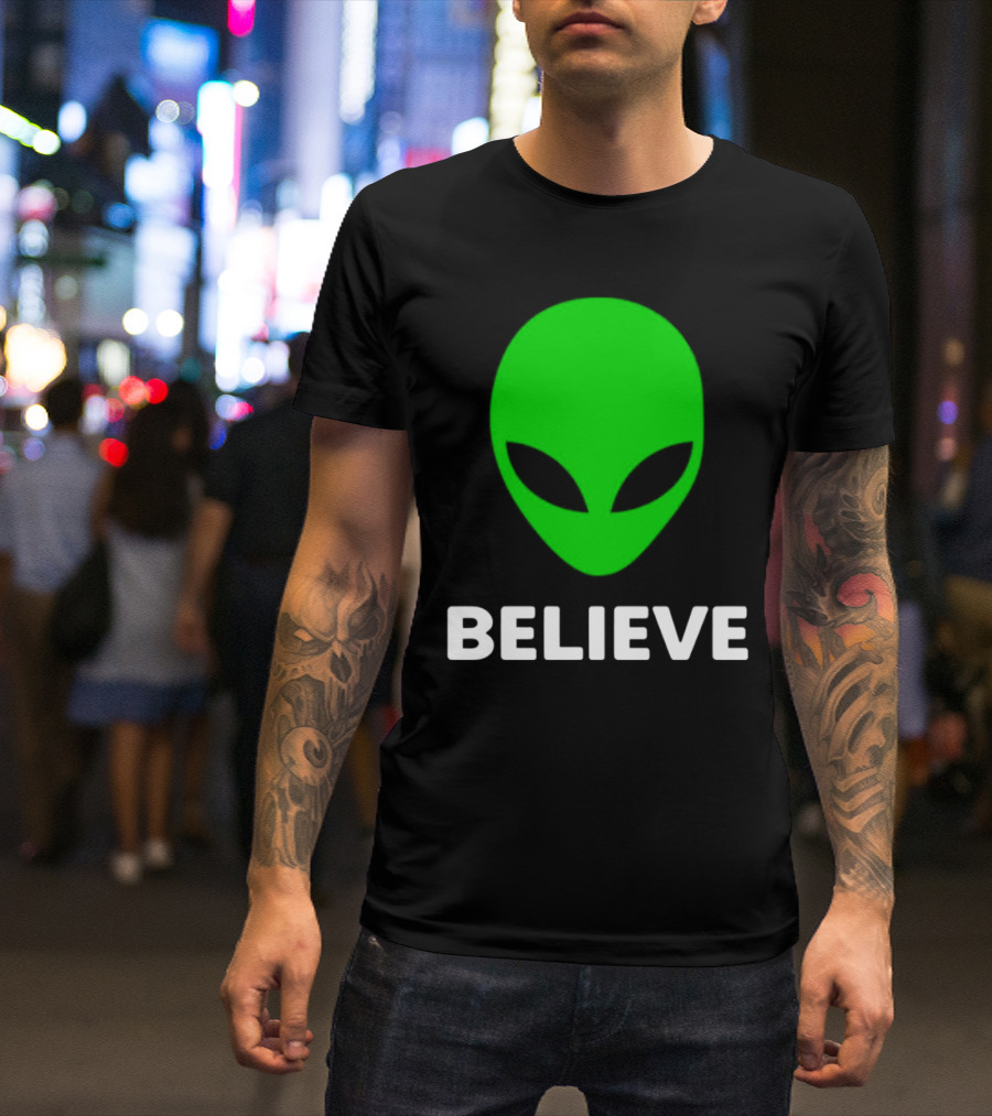 Believe Alien Green T-Shirt