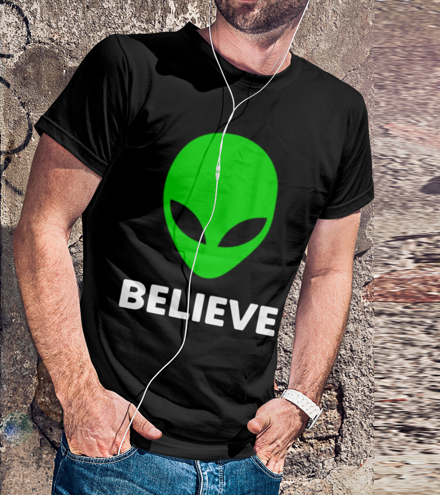 Believe Alien Green T-Shirt