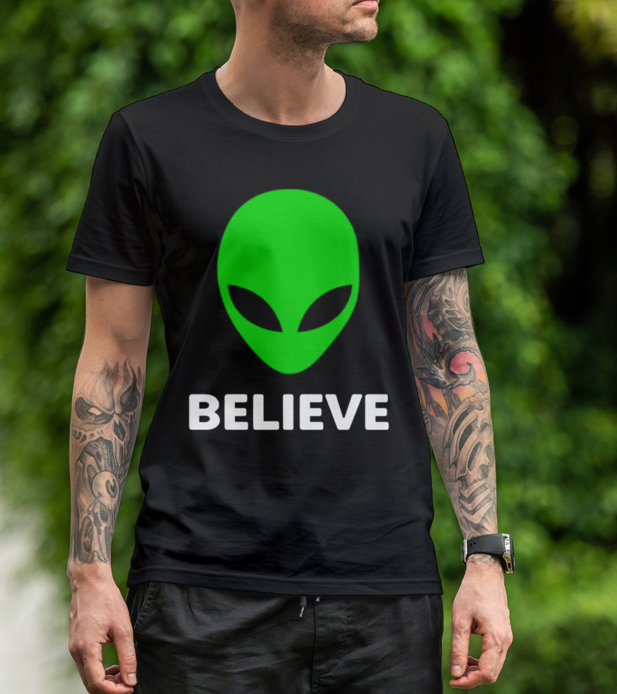 Believe Alien Green T-Shirt