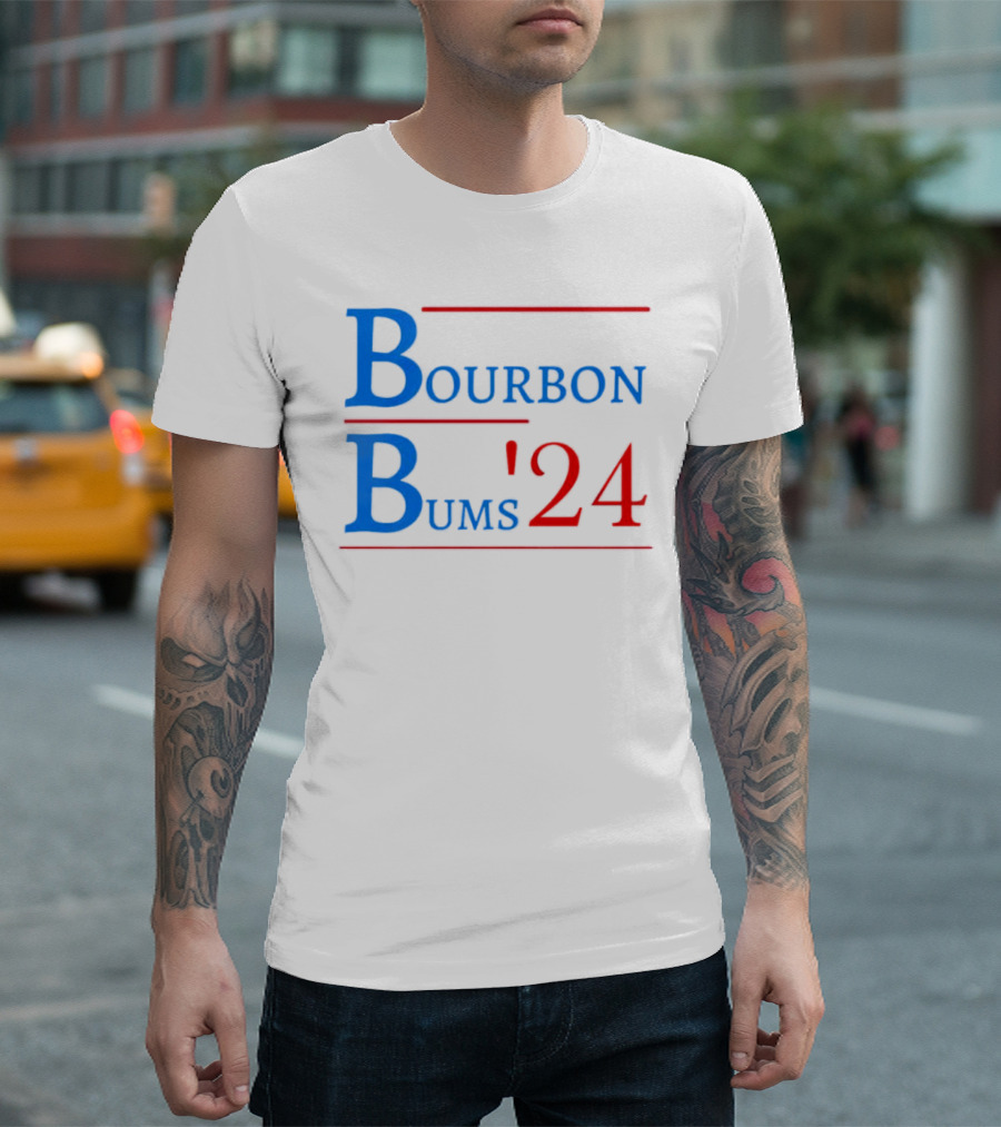 Bourbon Bums '24 Campaign Style Blue T-Shirt