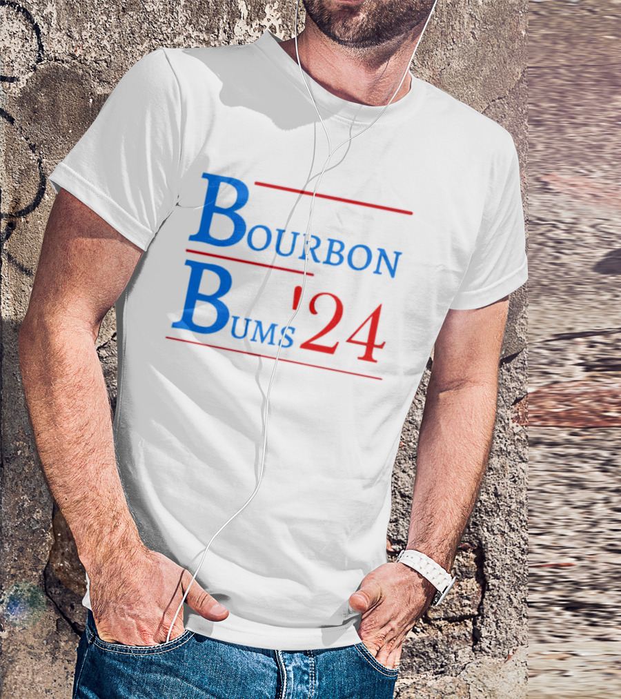 Bourbon Bums '24 Campaign Style Blue T-Shirt