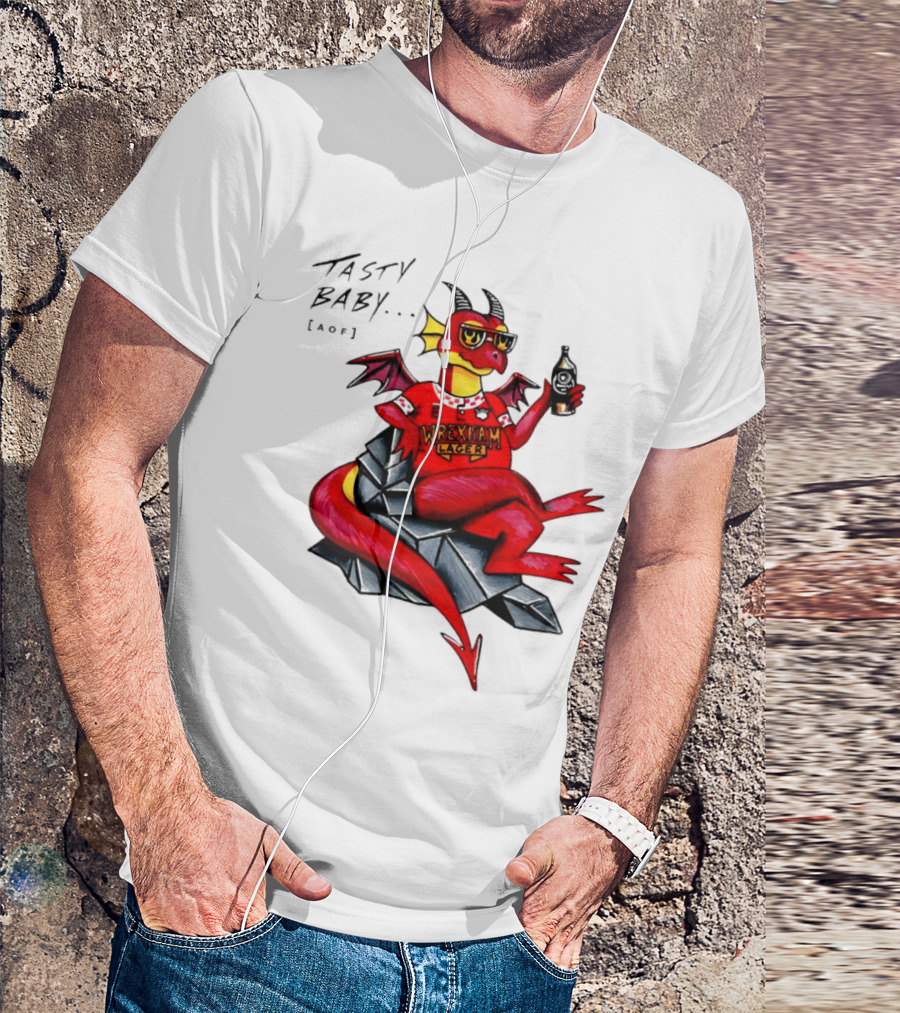 Wrexham Lager Dragon Tasty Baby Cool Style Image T-Shirt
