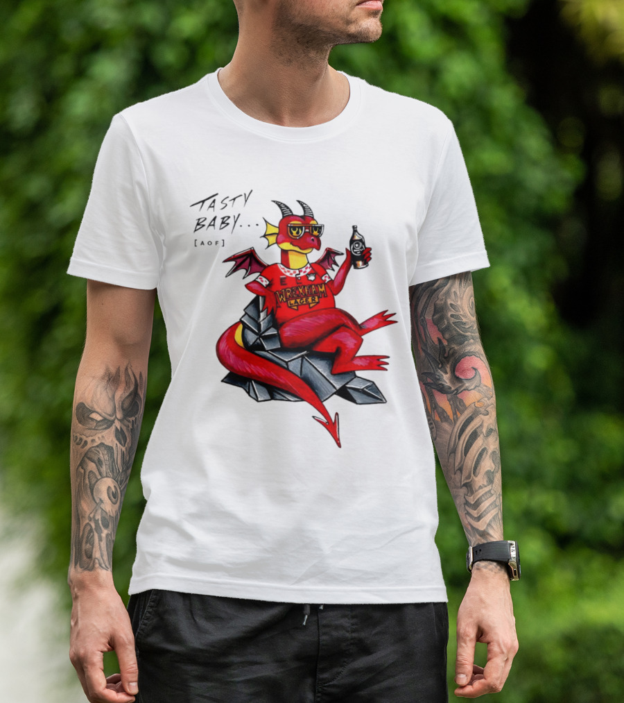 Wrexham Lager Dragon Tasty Baby Cool Style Image T-Shirt