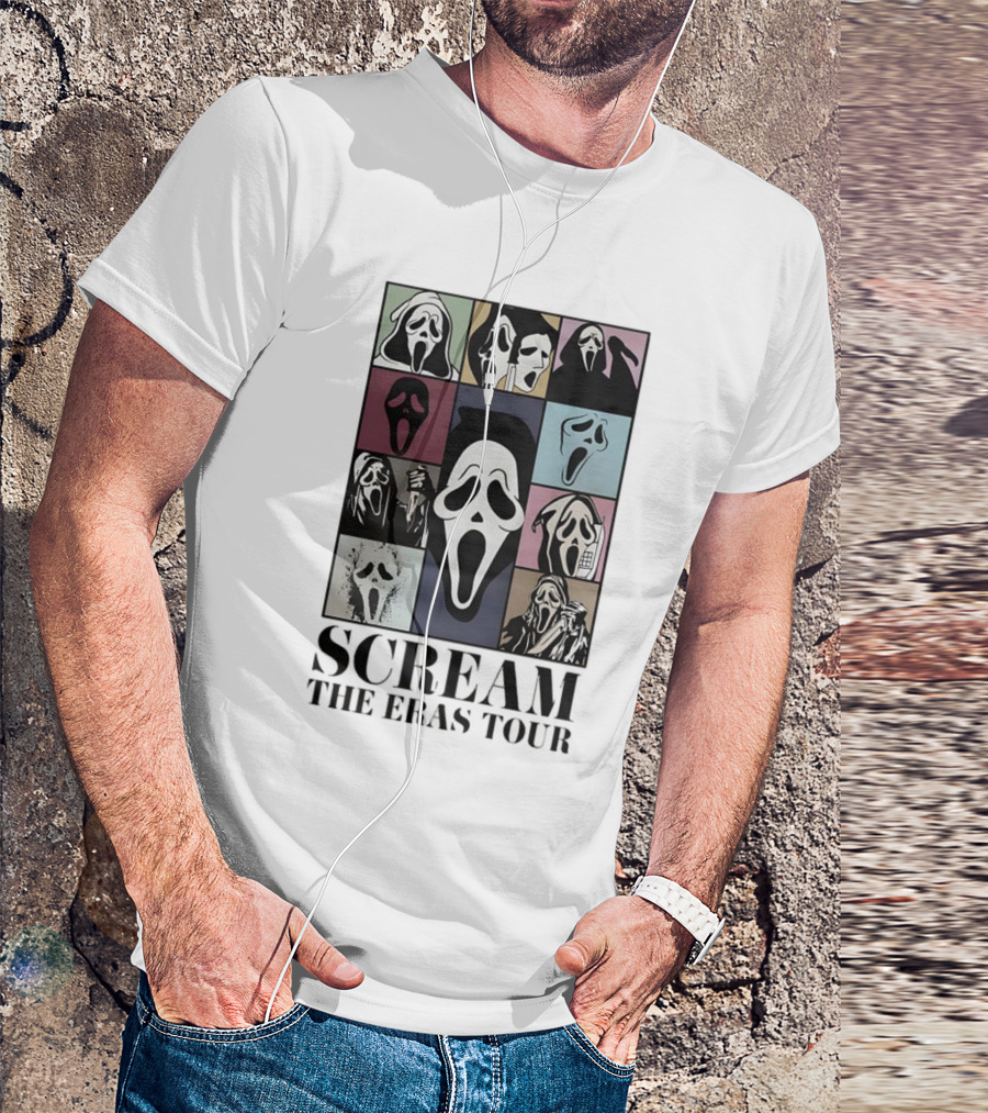 Scream Ghost Face The Eras Tour Halloween Multicolor Pop T-Shirt