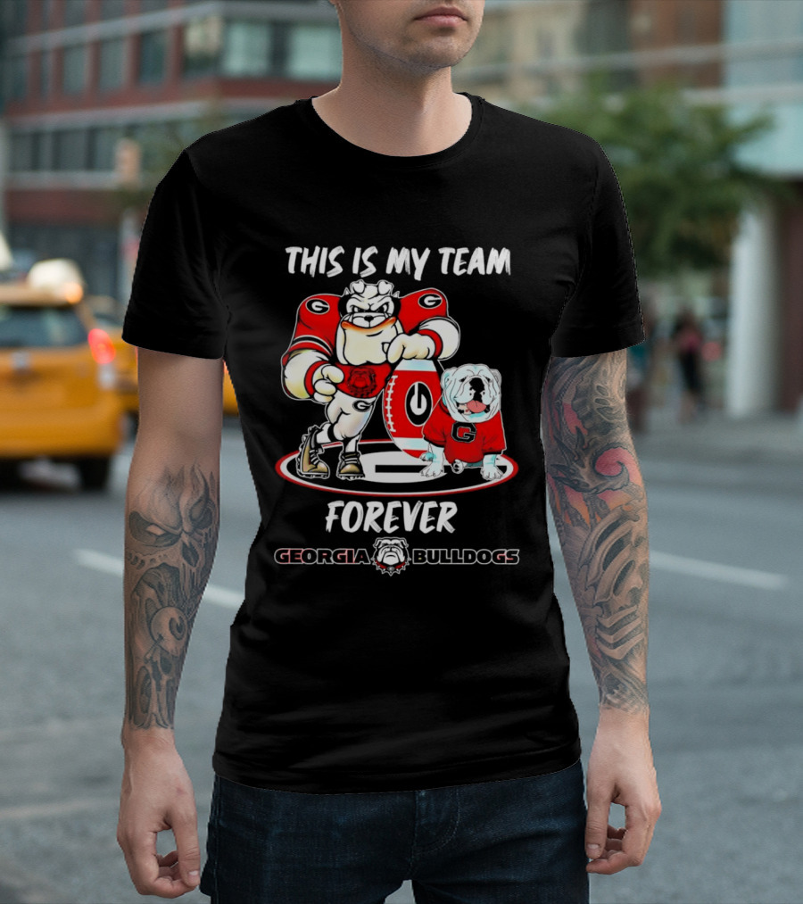 Georgia Bulldogs This Is My Team Forever Mascot Collection T-Shirt