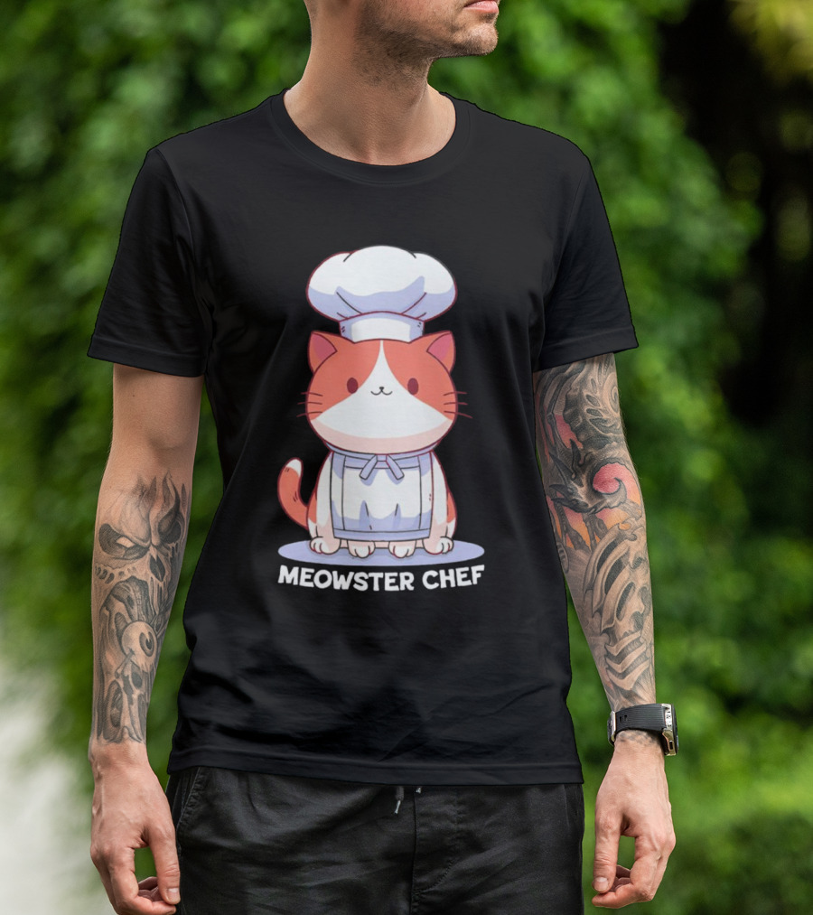 Meowster Chef Adorable Cat Cooking T-Shirt