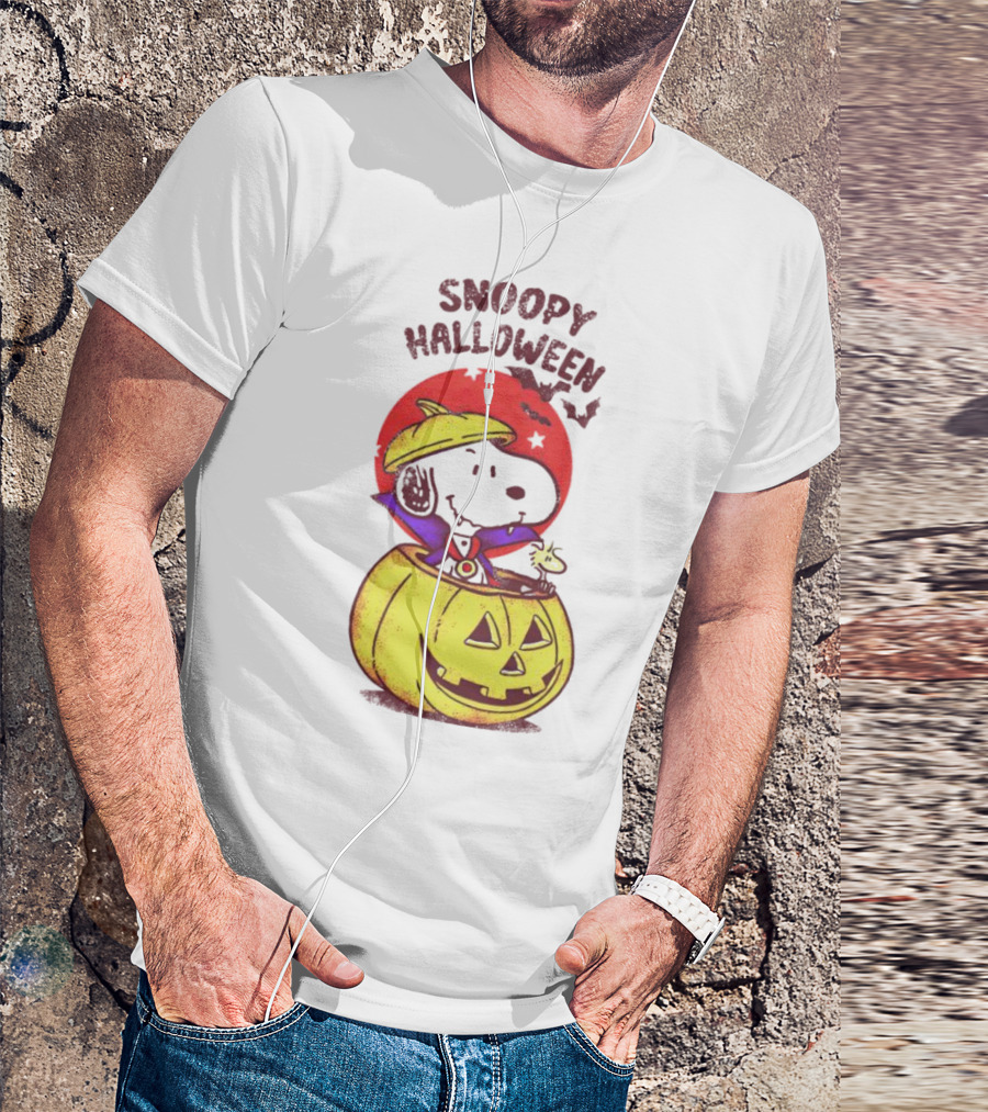 Snoopy Halloween Woodstock Peanuts Pumpkin T-Shirt