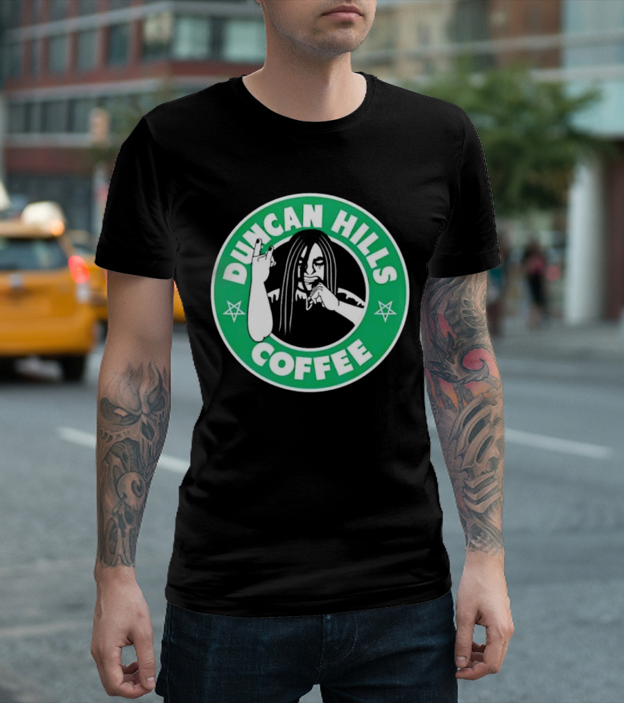 Duncan Hills Coffee Metalocalypse Starbucks Emblem T-Shirt