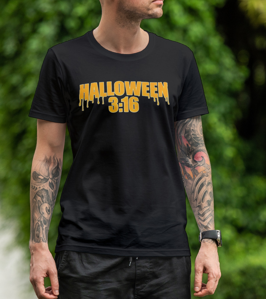 Halloween 3 16 Dripping Slime Font T-Shirt