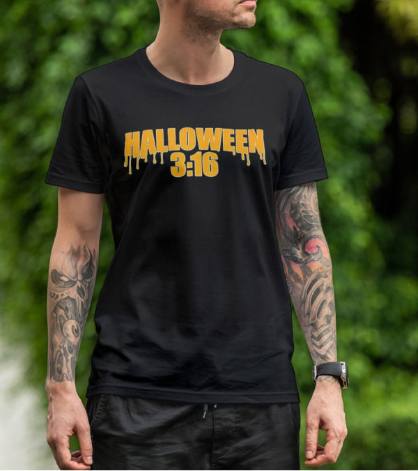 Halloween 3 16 Dripping Slime Font T-Shirt