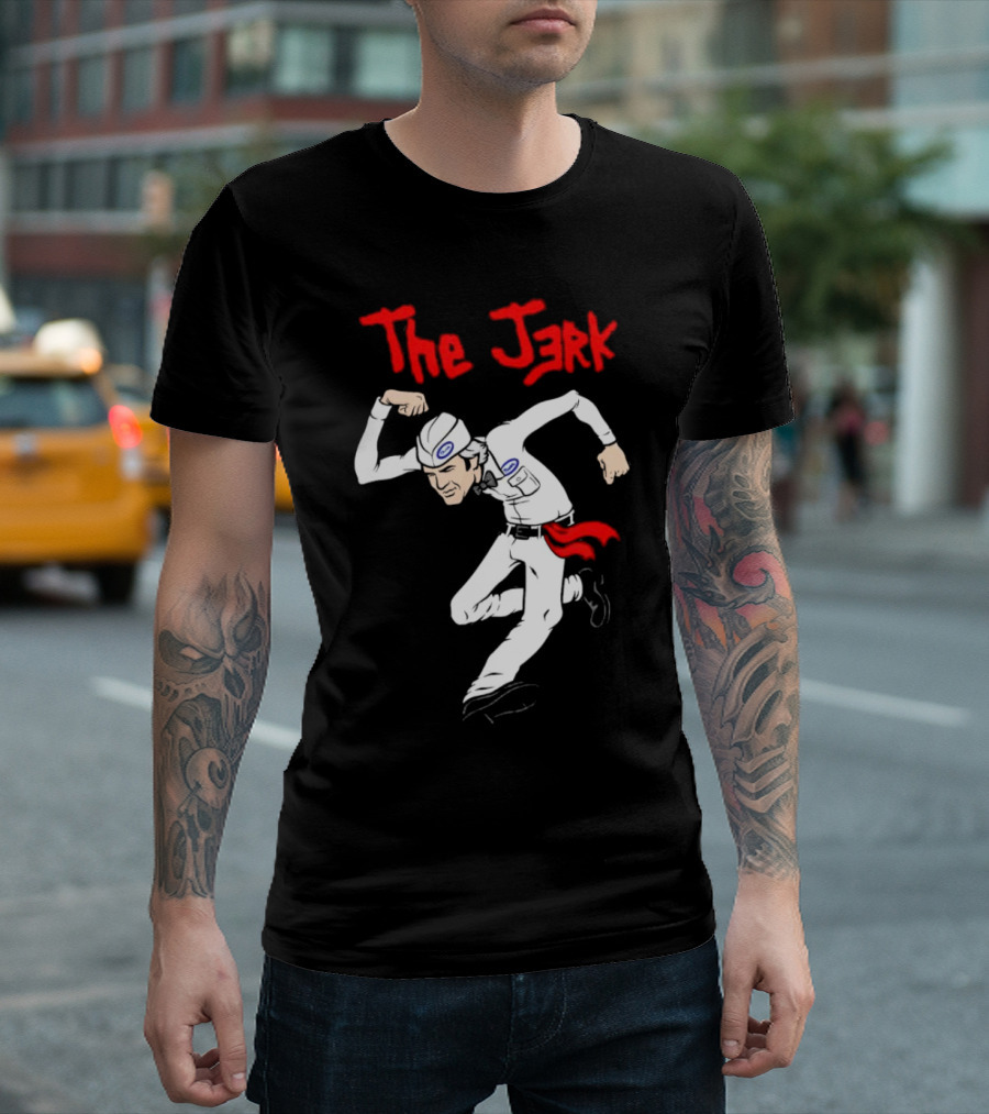 The Jerk Classic Cartoon Style Character In Red And White T-Shirt