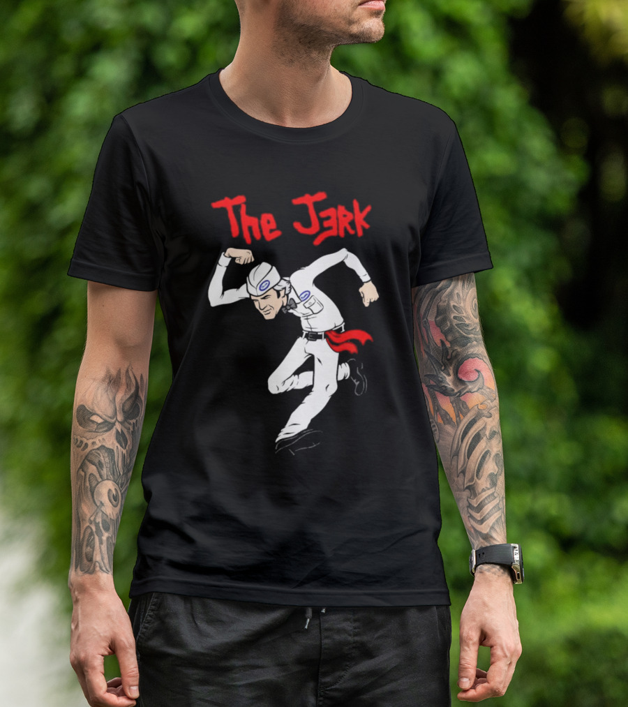 The Jerk Classic Cartoon Style Character In Red And White T-Shirt