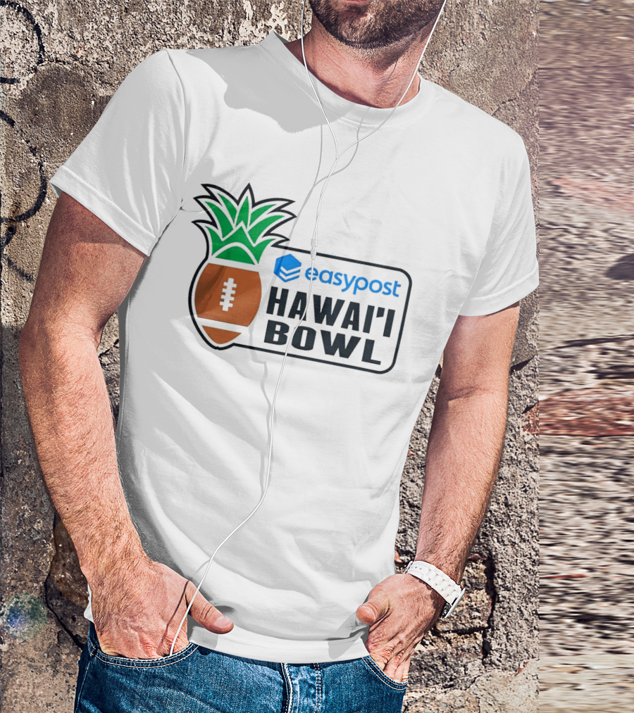 Easypost Hawai’i Bowl Pineapple Football T-Shirt